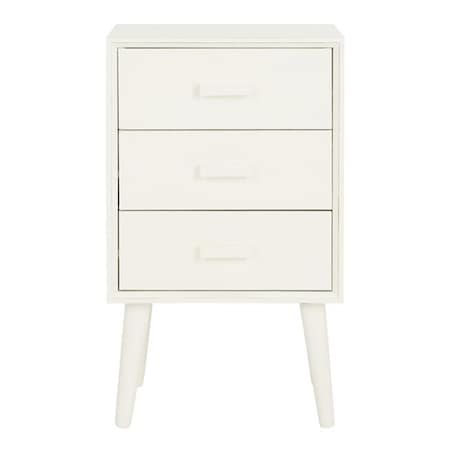 Safavieh 26.8 x 15.8 x 11.8 in. Pomona 3 Drawer Chest; Antique & White CHS5700A